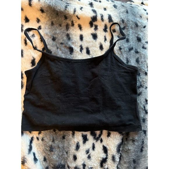 Black Tank Top (CROP) - Size S - Picture 1 of 2